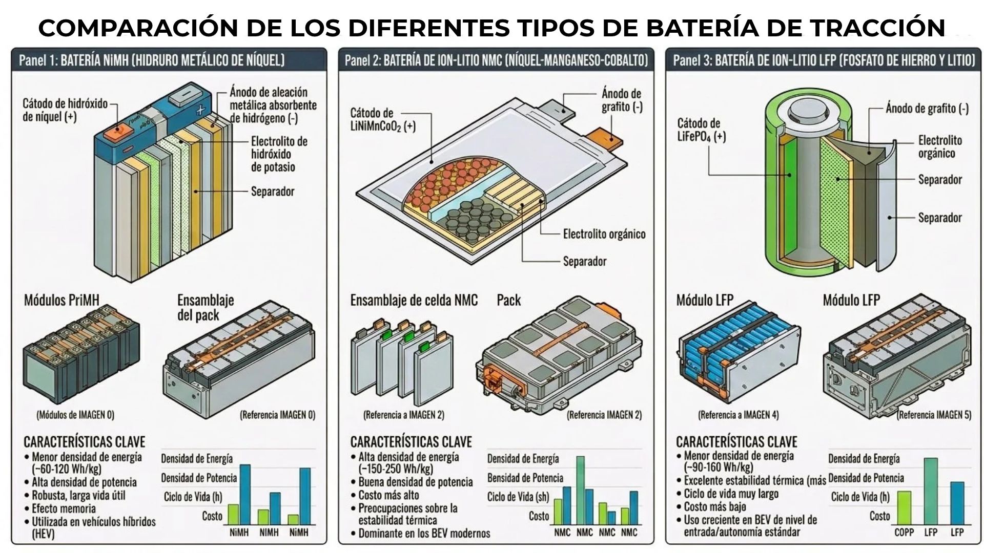 El Corazón de los Vehículos Electrificados: Tipos de Baterías de Tracción, Carga e Innovaciones
